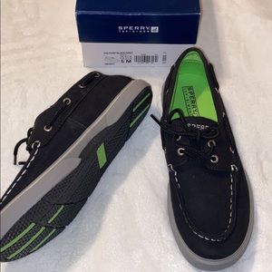 Speedy Top-Shore Halyard Black/Grey shoes. US size 5M.